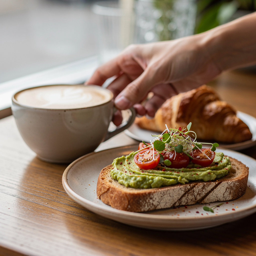 Fresh, locally-sourced breakfast and lunch dishes at Bean Haven Austin café in Texas
